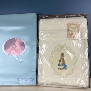 Quiltex style 401 Beatrix Potter Peter Rabbit satin trim blanket